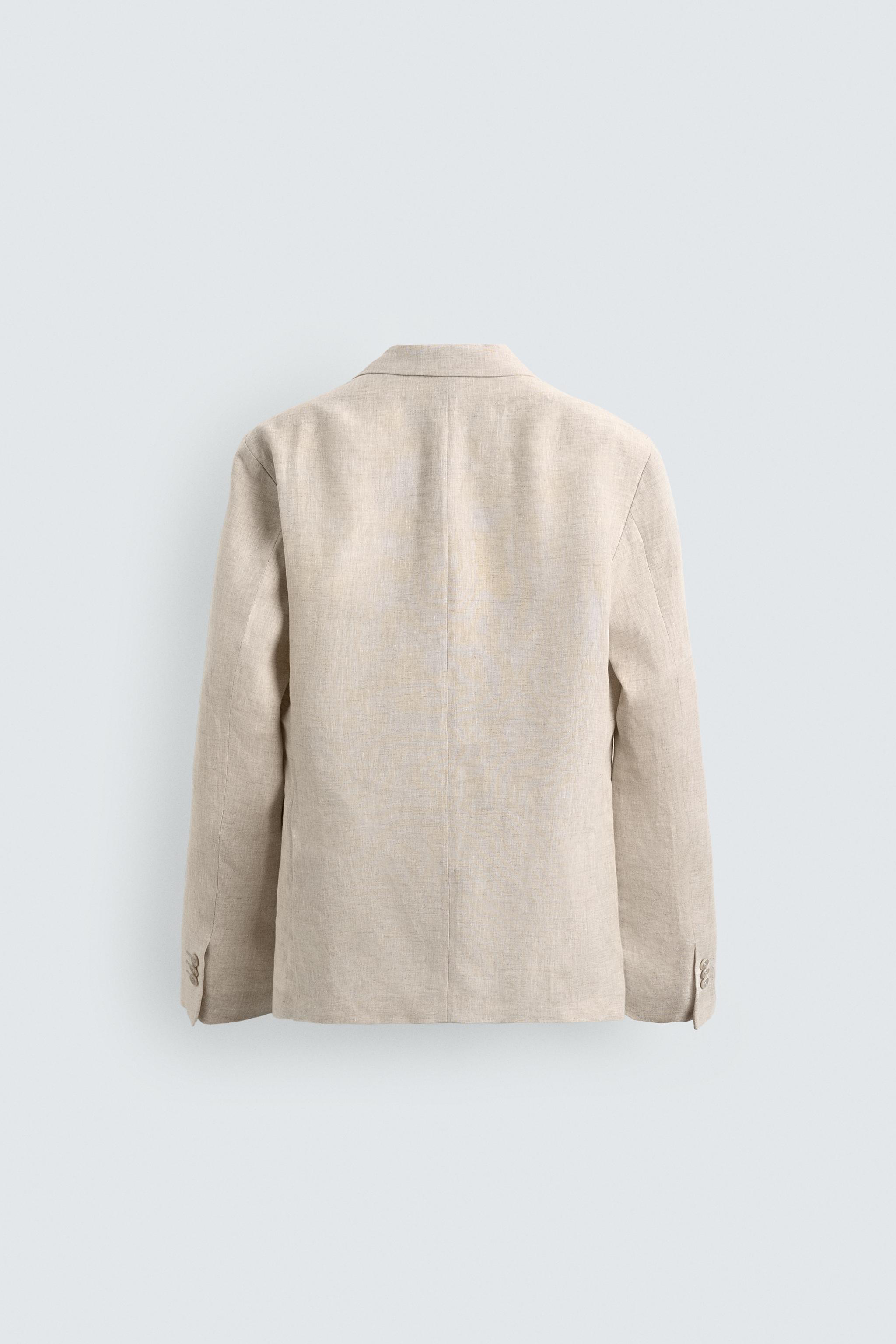 VESTE À BOUTONNAGE CROISÉ 100 % LIN